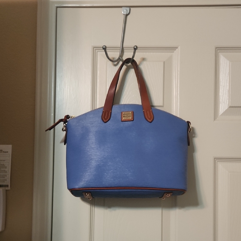 Dooney & Bourke Blue and Brown Shoulder Bag